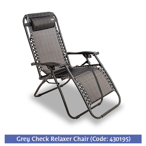 Grey Check Relaxer Chair