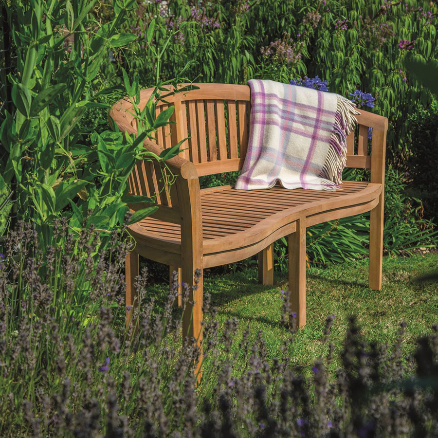 Curved Teak Bench Alt
