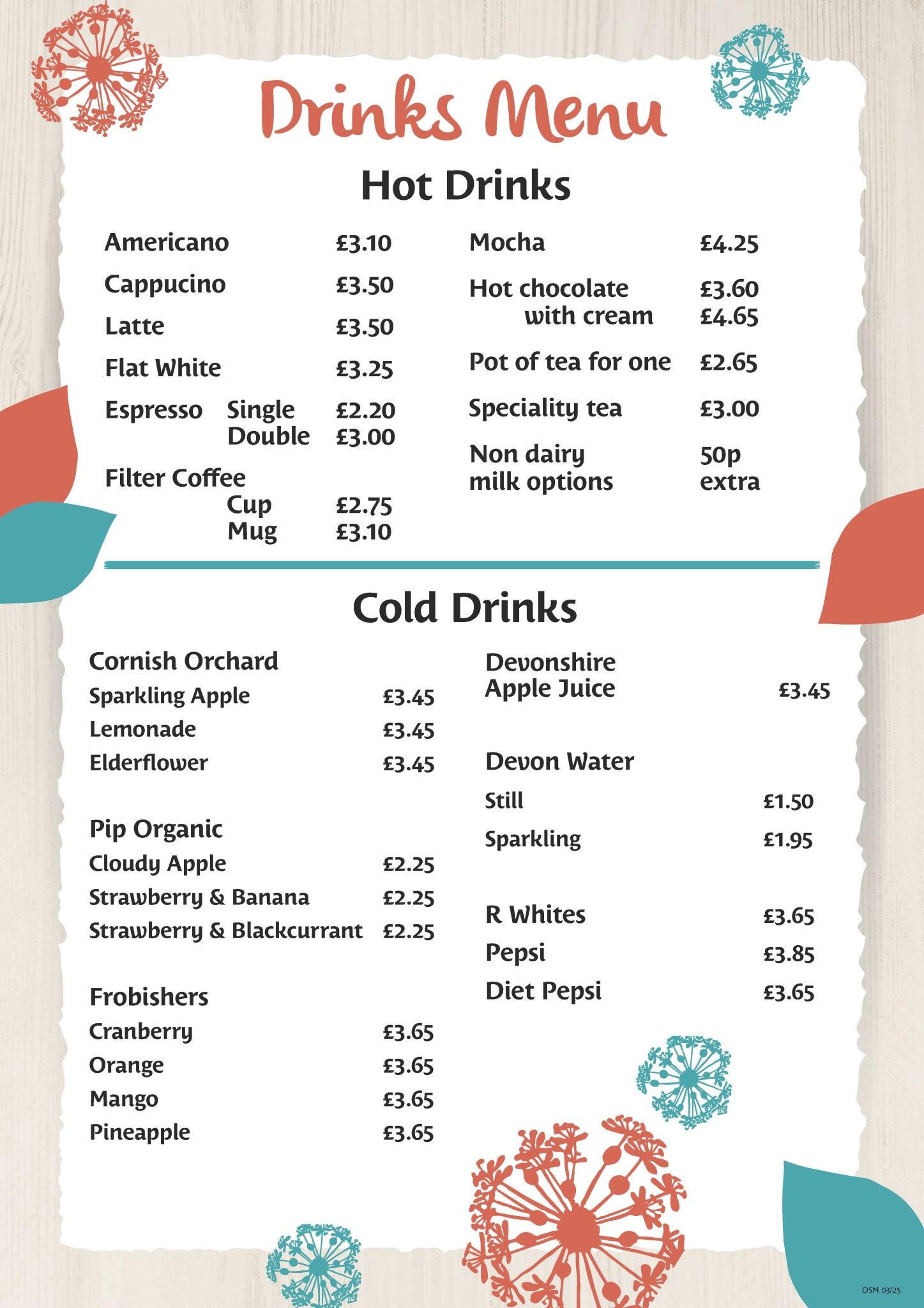 OGC_Restaurant_Drinks Menu 2025 OSM