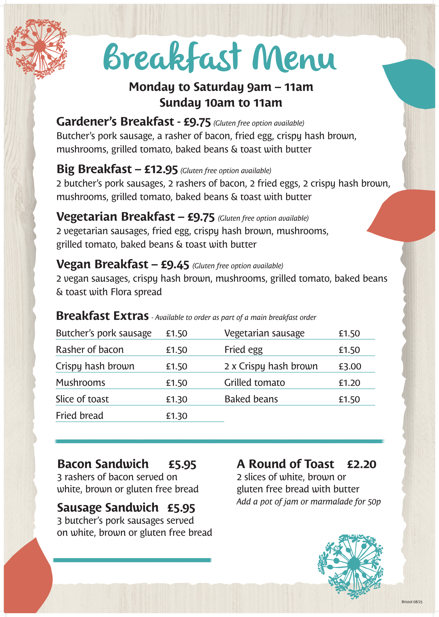 Bristol Breakfast A1 - Portrait